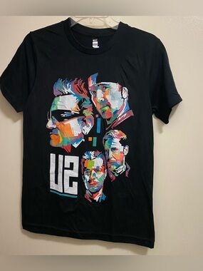 2023 U2 Band Tee T Shirt S 34” Faces Graphic Achtung Baby Tour Sphere Las Vegas